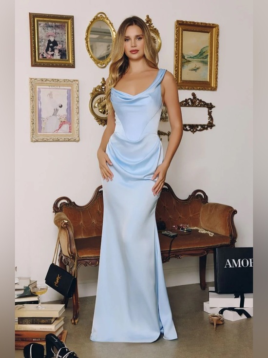 Amoris Dresses & Skirts - Amoris M727 Lt Blue Prom Dress